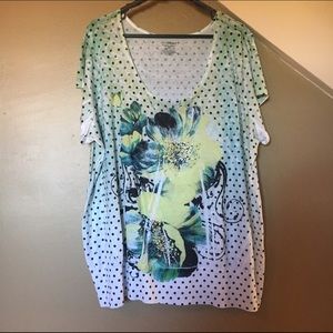 FINAL SALE - DONATING Lane Bryant Polka Dot Top