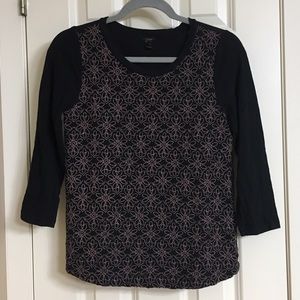 Gorgeous Embellished J. Crew 3/4 Sleeve Shirt