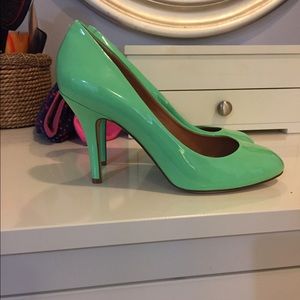 J. Crew Mint patent pumps