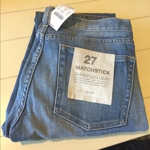 NWT jcrew matchstick skinny leg jeans size 27