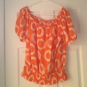 Orange circle shirt