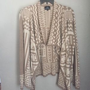 Geoprint drape sweater