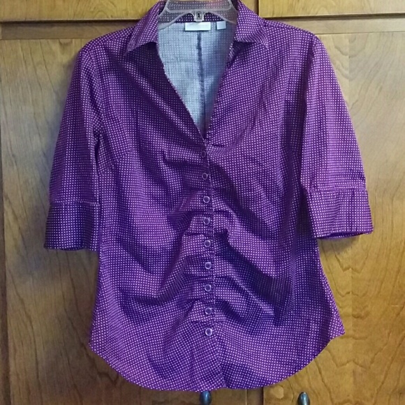 NY&CO Stretch Button Down Blouse