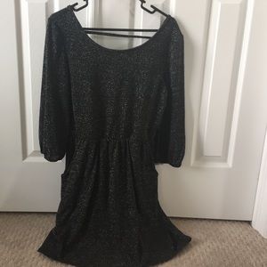 Sparkly black with pockets dress size L