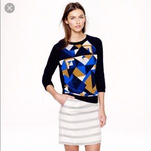 Jcrew silk paneled sweater