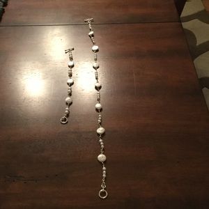 Coin Pearl Necklace with Bracelet Set
