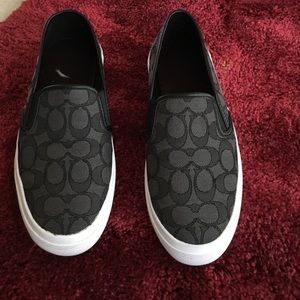 Coach Chrissy Black signature outline canvas.