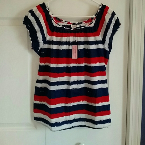 NWT vinyard vines red white and blue top