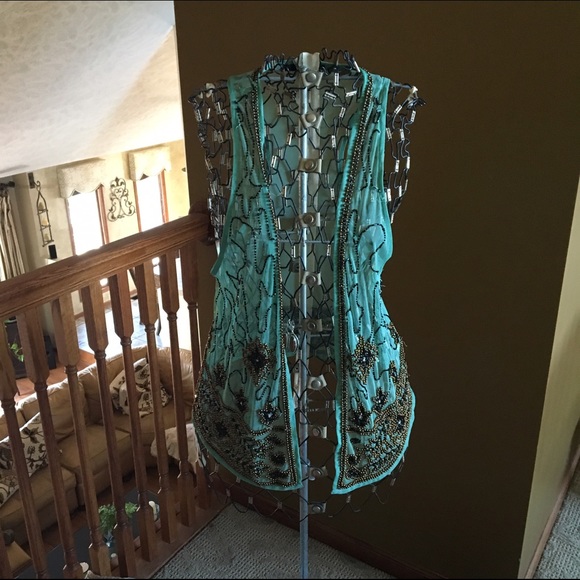 Buckle Beaded Vest - Picture 1 of 4