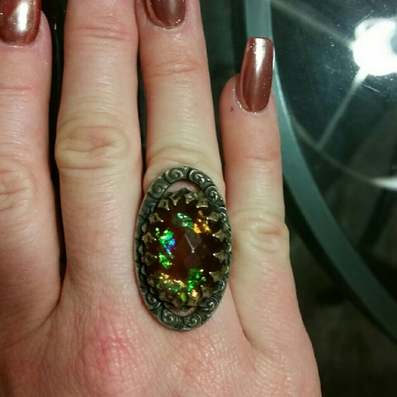 Olliepop Amber Opal Ring