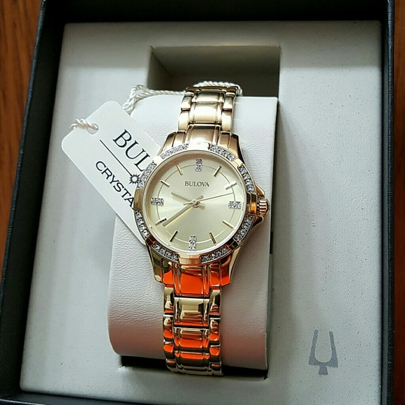 Big sale, wNWT Bulova Crystal Gold watch main image 4