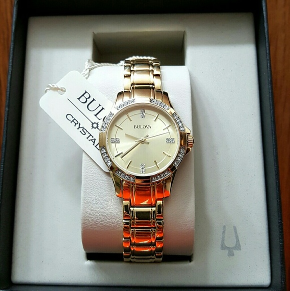Big sale, wNWT Bulova Crystal Gold watch