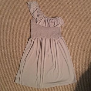 Taupe color flowy dress