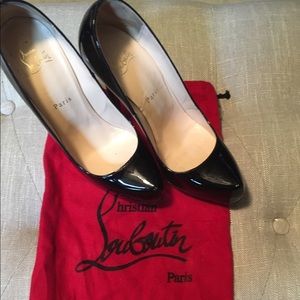 Christian louboutin black platform heels