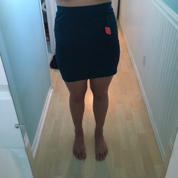 Teal miniskirt