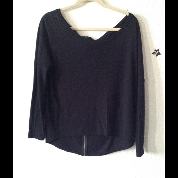 Zara Tops - Zara off shoulder zipper back tee