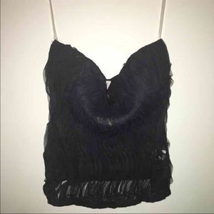 NWT Black lace top