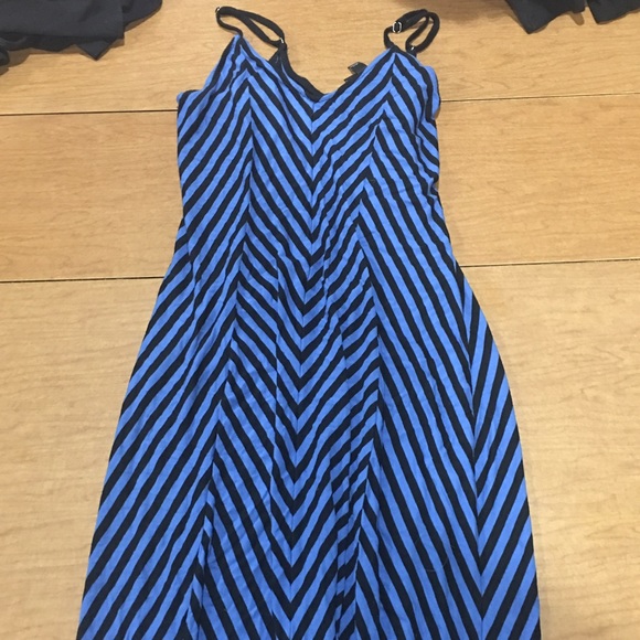 Blue and black sun dress
