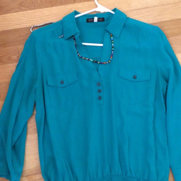 Green Teal blouse  🌿 with Elastic hem