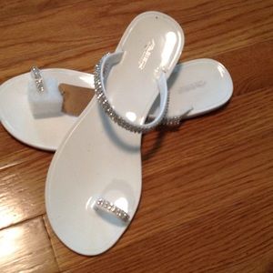 New Gelee Sandal White