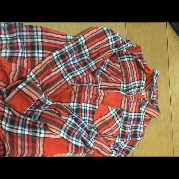 Red long sleeved flannel