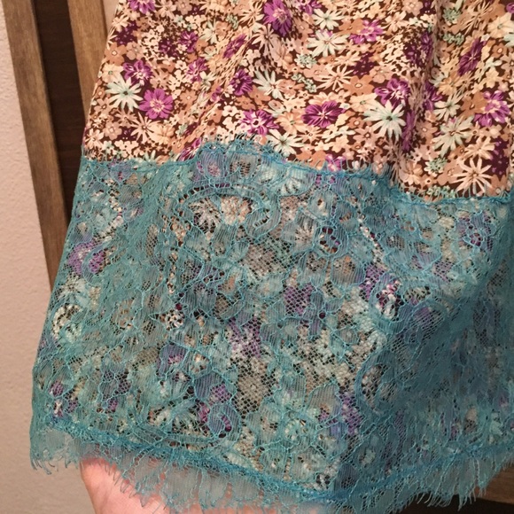 New Phanuel 100% Cotton Floral Lace Skirt M - Picture 2 of 4