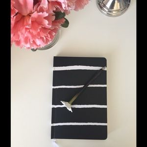 Black & white striped journal