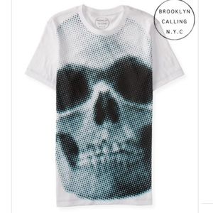 New Aeropostale Men's Skull Dot Graphic T-Shirt M