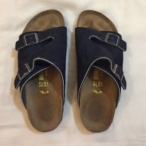 Birkenstocks calf hair slide