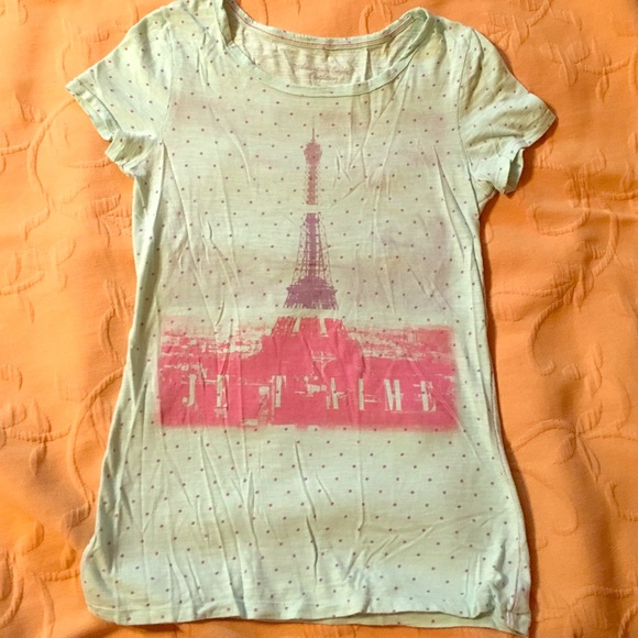 American Eagle "Je T'aime" Shirt - Picture 1 of 2