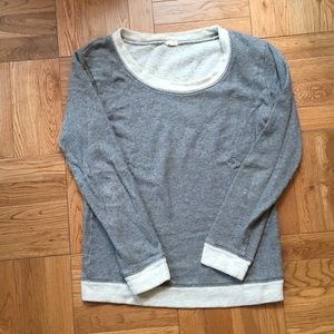 J. Crew sweatshirt with two-tone gray colors.