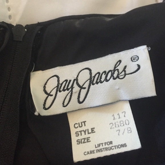 Black Velvet Dress with Sheer Shoulder Sleeves - Picture 3 of 4