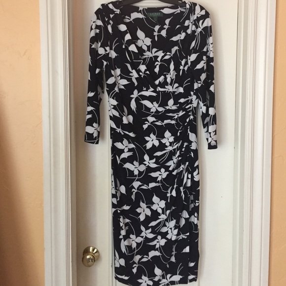 Faux wrap floral dress by Ralph Lauren