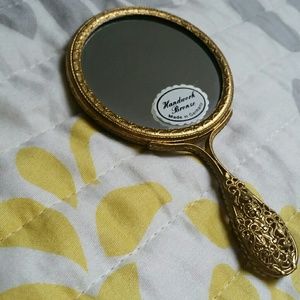 Beautiful bronze mini mirror