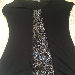 Black sequin top