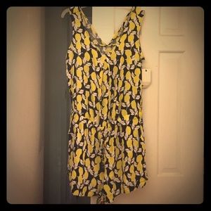 Lemon print romper size large