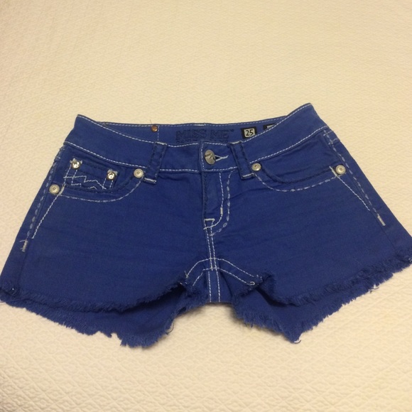 Miss Me Royal Blue Size 25 Shorts