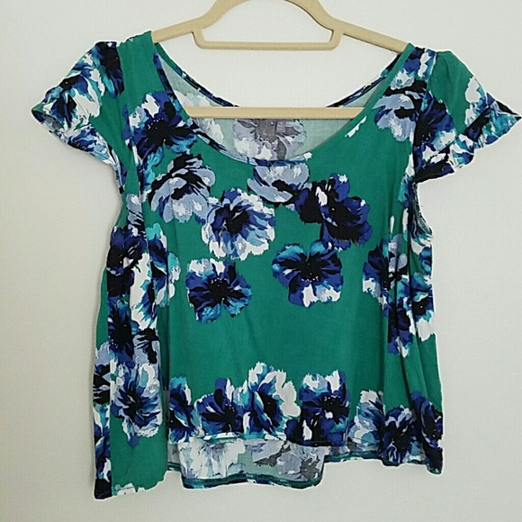 Floral Hi-Low Crop Top