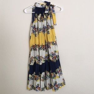 Beautiful yellow and blue floral dress