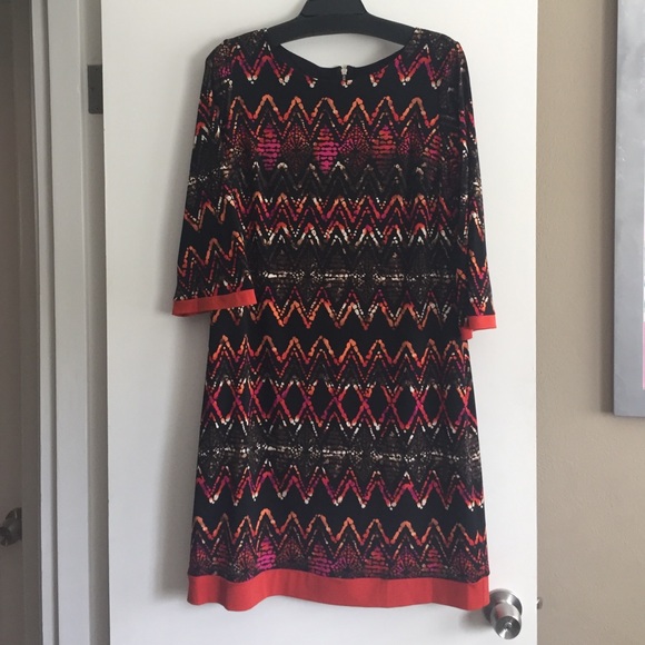 Donna Ricco black printed dress.