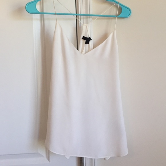 Simple white silk tank top - J. Crew