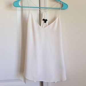 Simple white silk tank top - J. Crew