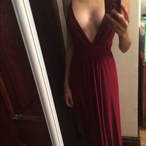Burgundy dress