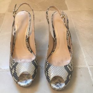 Cole Haan Nike Air snakeskin sling backs