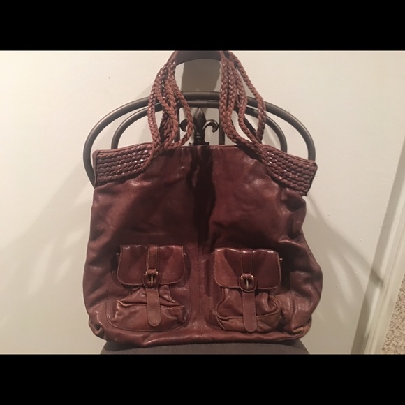 Brown Leather Hobo Tote - image 1