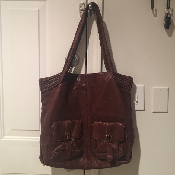 Brown Leather Hobo Tote - image 3