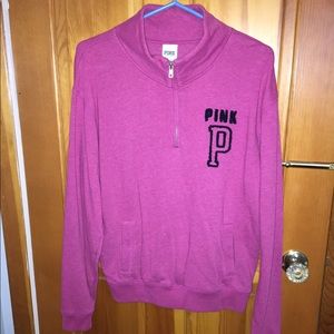 PINK half zip sweatshirt