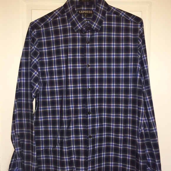 Express 1MX Modern Fit Men's Dress Shirt - Medium