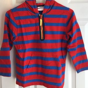 Hanna Andersson half-zip striped hoodie