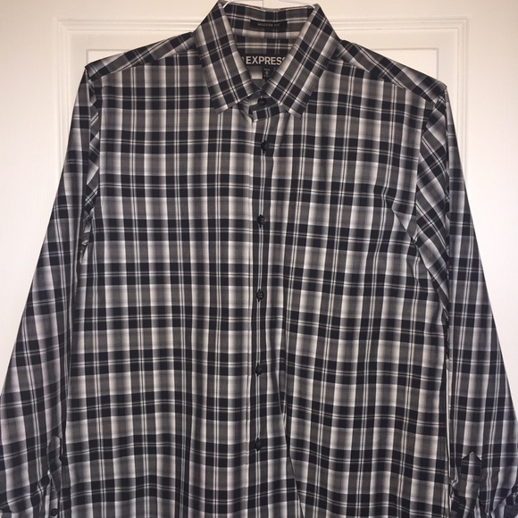 Express 1MX Modern Fit Men's Dress Shirt - Medium